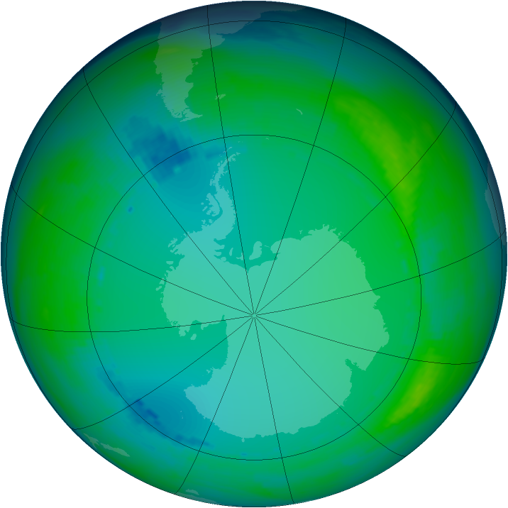 Ozone Map 1992-07-13